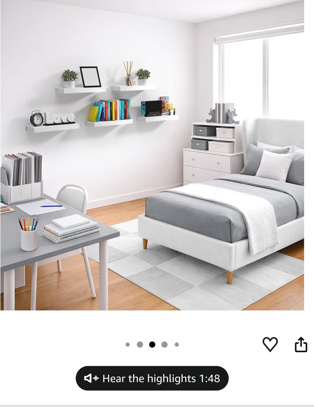 Floating Wall Shelf (White) – Invisible Bracket Floating Shelf - Picture 2 of 7
